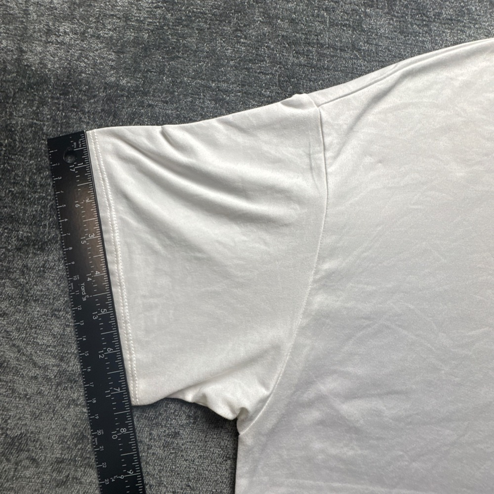 Vuori Energy Muscle Cropped Tee Shirt Womens XL White Relaxed Fit Boxy Crew Neck - Picture 11 of 15